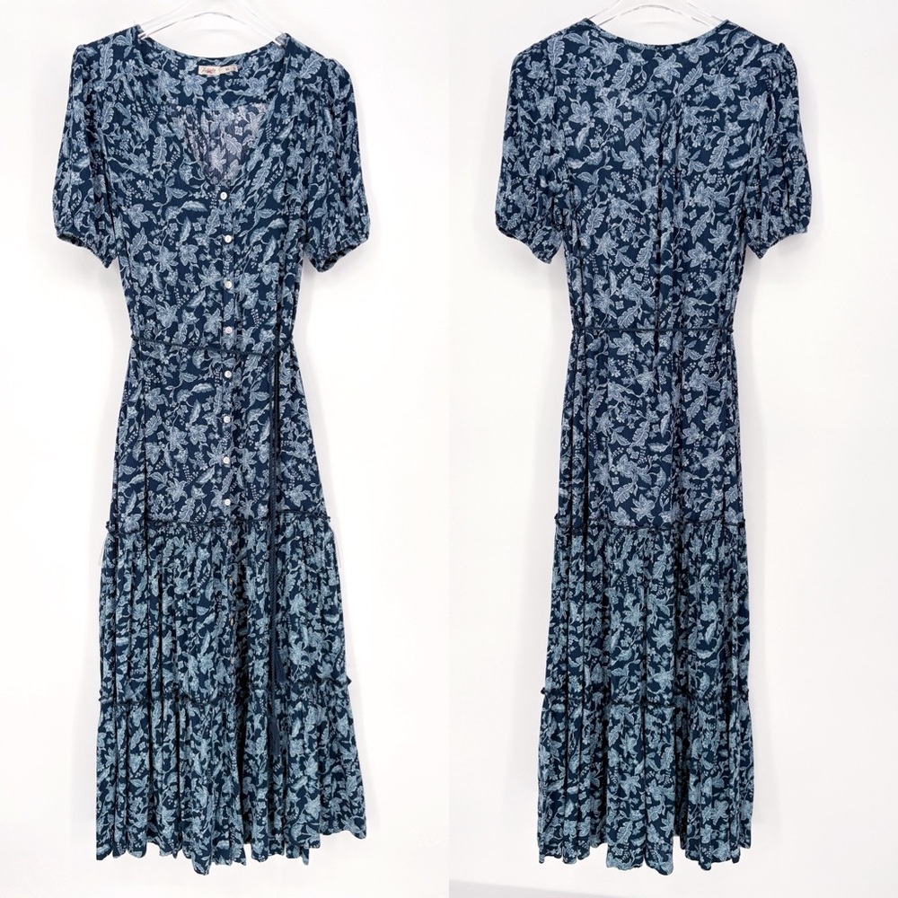 FAHERTY Orinda Blue Esna Floral Maxi Dress XS - Picture 6 of 14